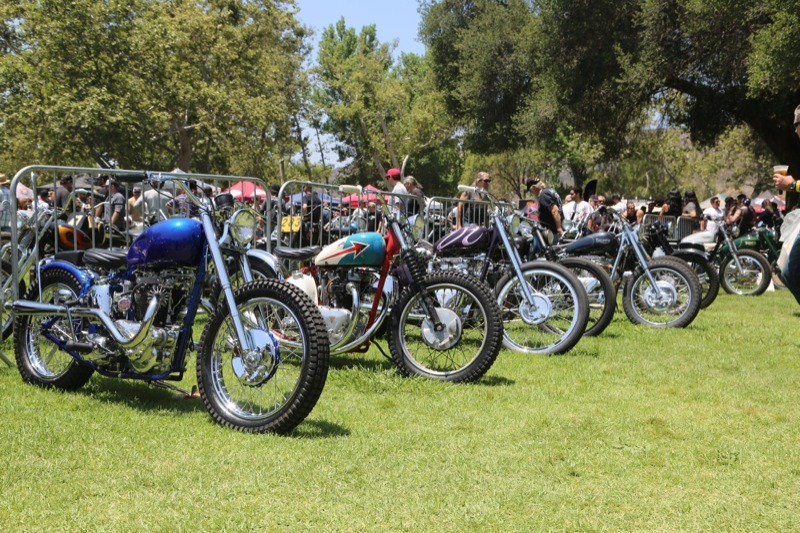 The “grass pass” area contained rows of custom bikes as far as the eye could see