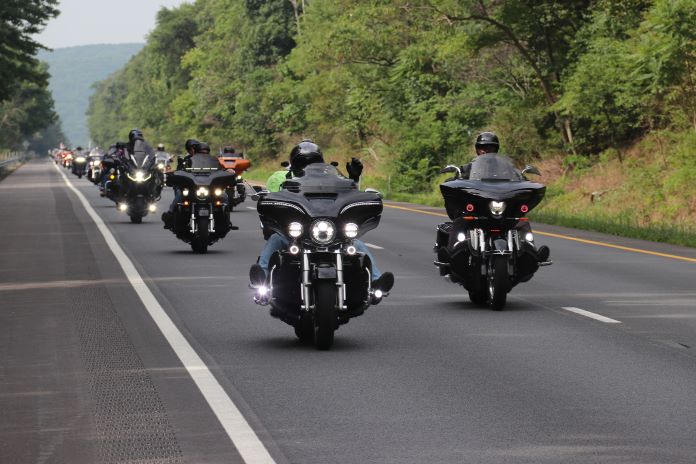 9-11 Ride Goldstein on his H-D