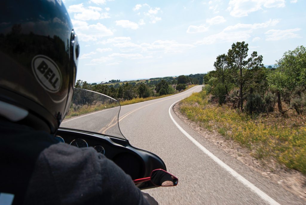 Riding on the I40 someplace west of the Mississippi. 