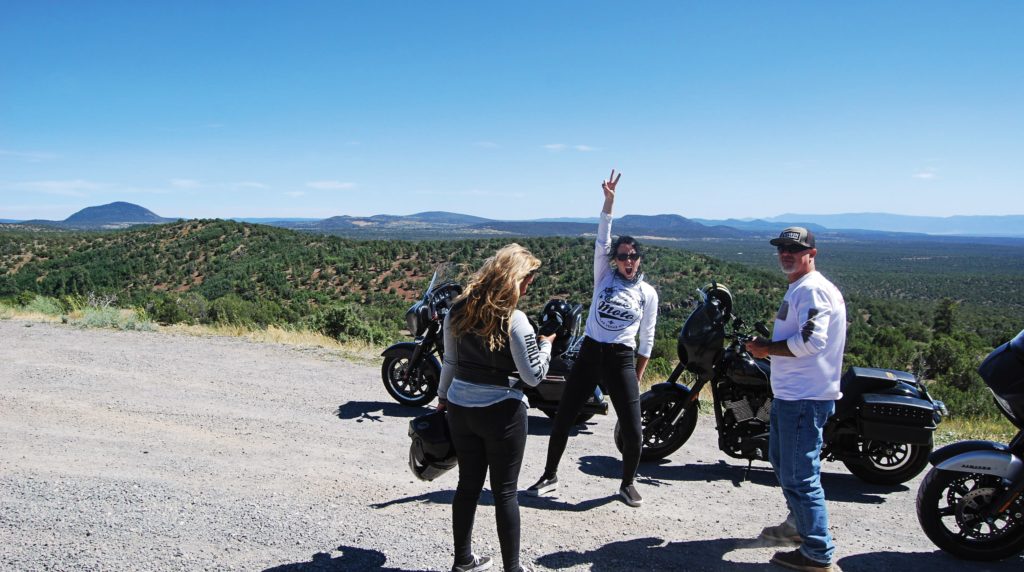 Maggie Monge (left) Natalie Kliener (center) and Kent Prentiss. Kliener celebrates making it to the last leg of the tour in Arizona. Party on!