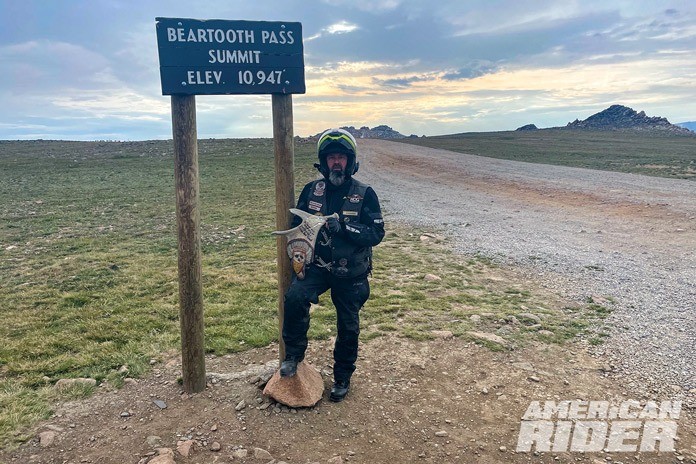 Chris Hopper Iron Butt Beartooth Pass Summit