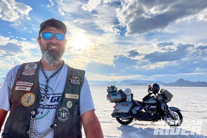 Chris Hopper Iron Butt Bonneville Salt Flats