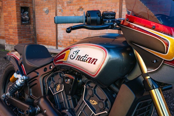 Custom Indian Scout Rogue Hardnine Choppers