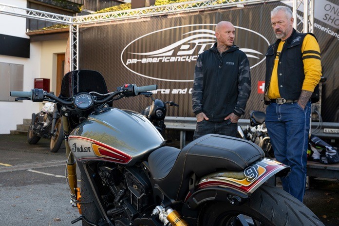 Custom Indian Scout Rogue Hardnine Choppers