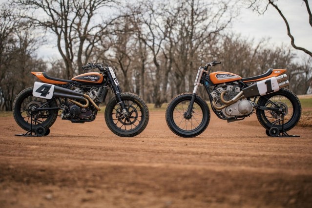 Harley-Davidson XR750 and Harley-Davidson XG750. Harley-Davidson celebrates 50th anniversary of Harley XR750