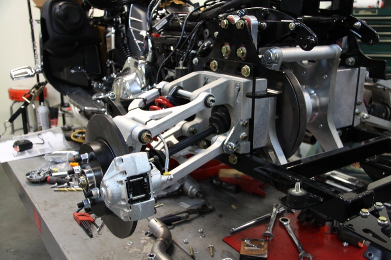 Considered to be the most important trike innovation in years is independent suspension, this one using a double A-Arm design
