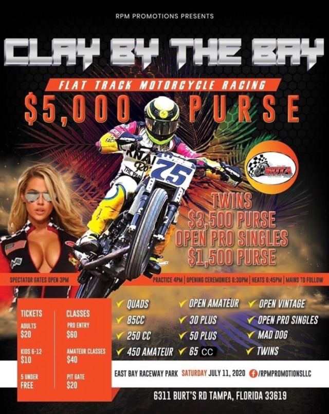Clay by the Bay flat track racing on FITE TV
