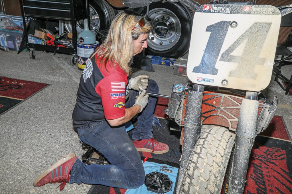 While Michelle is known today for her mechanical chops, those skills came from years of racing and fixing her own bikes.