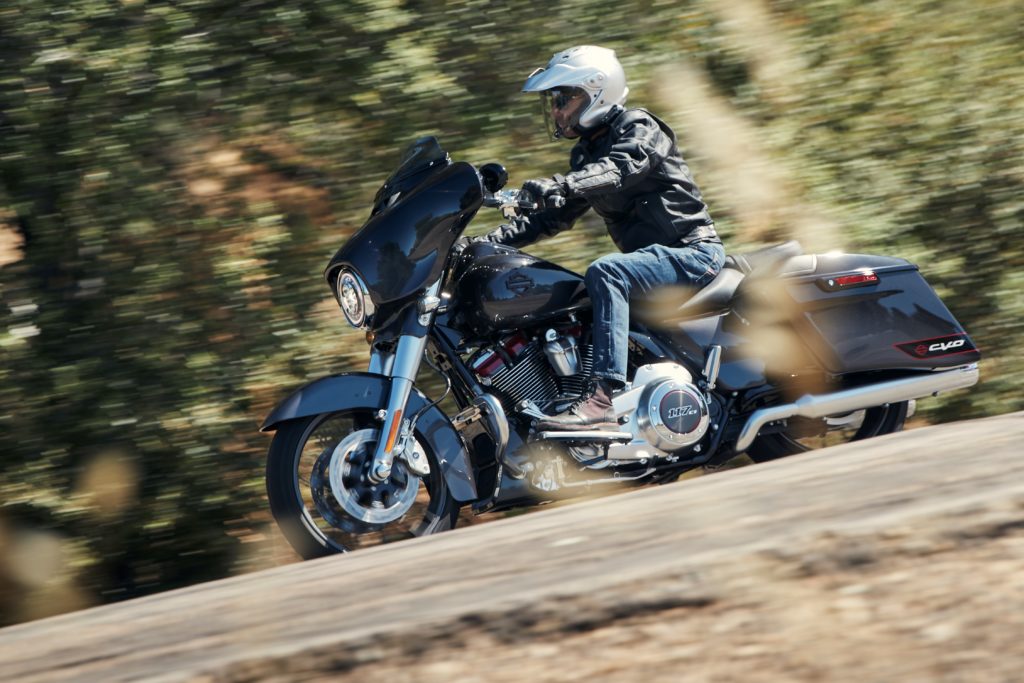 Motorcycle going downhill