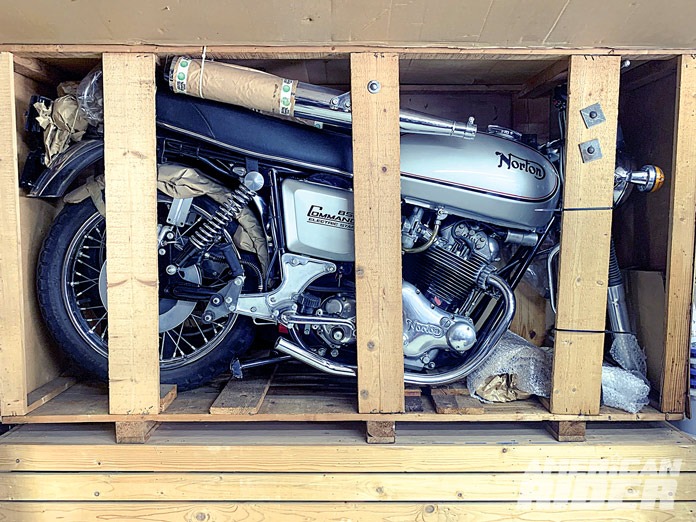 Restoration to Restomod Norton Commando in crate