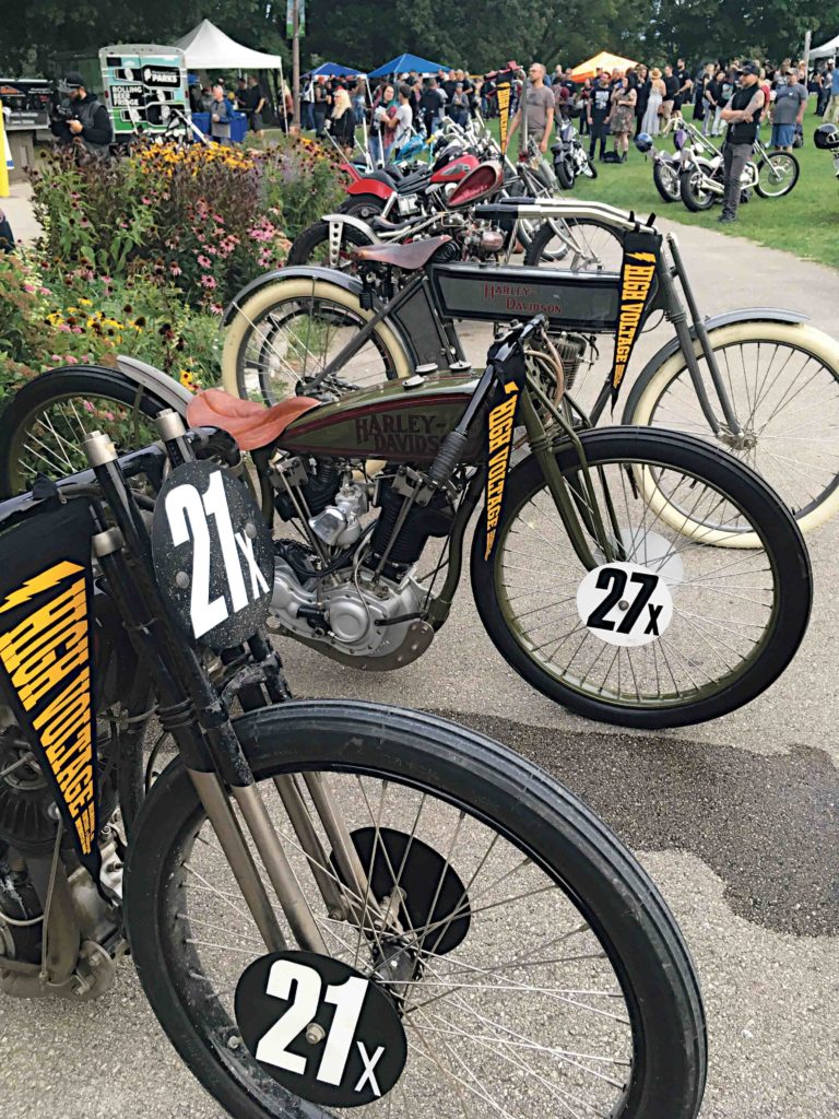 Co-sponsored by the Harley-Davidson Museum, the High Voltage Show brings in many stunning vintage bikes, and according to the show’s creator, Ron Brefka, all show bikes were ridden in. 