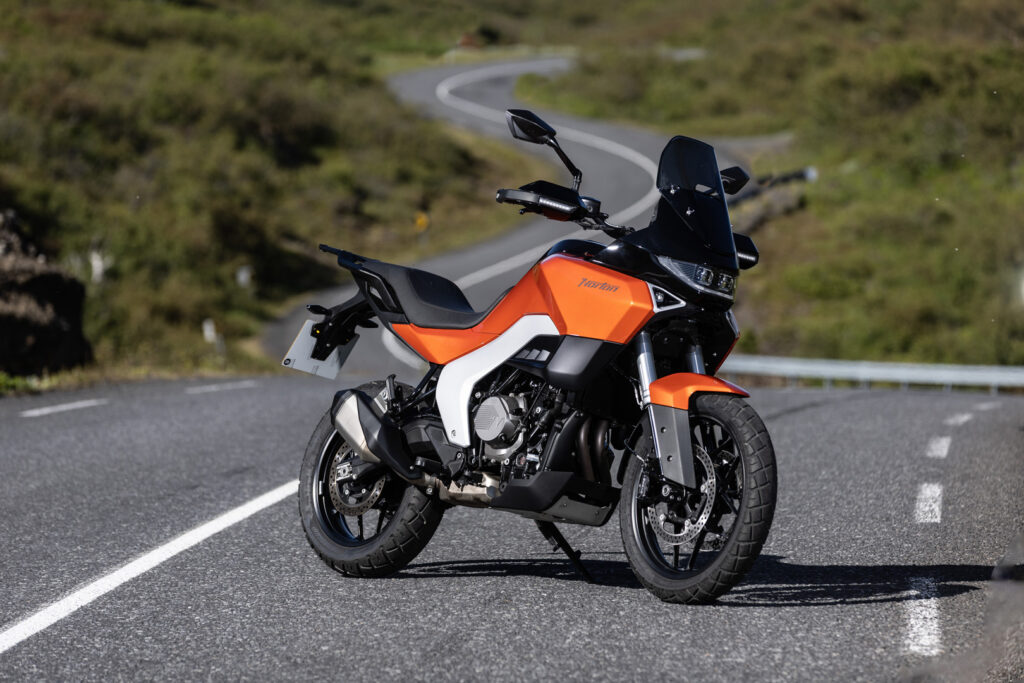 Side view of the 2027 Norton Atlas showing its sleek bodywork and clean design