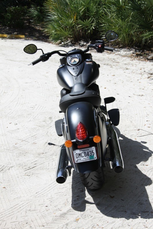 True dual exhaust add additional character to the Chief Dark Horse