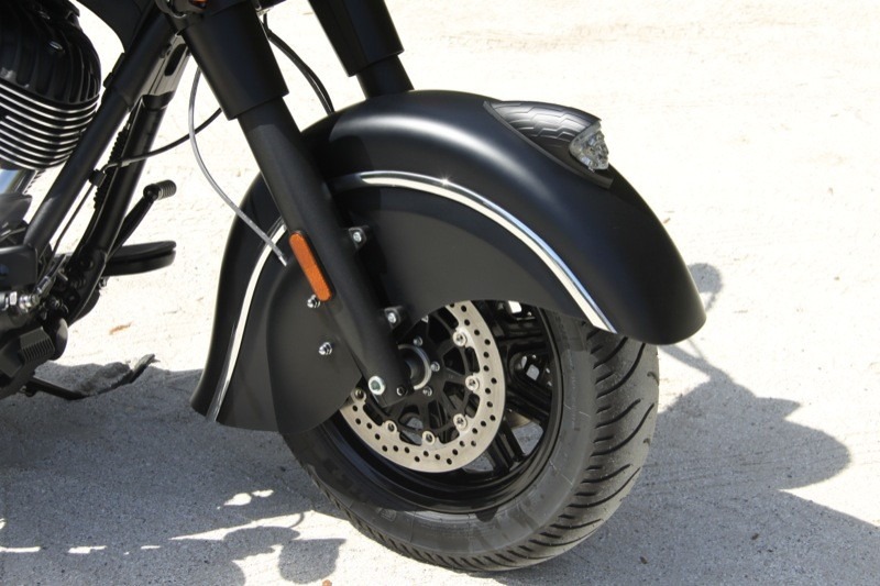 Comprising a significant portion of the limited chrome on the Dark Horse, even the fender strips can be replaced with black trim