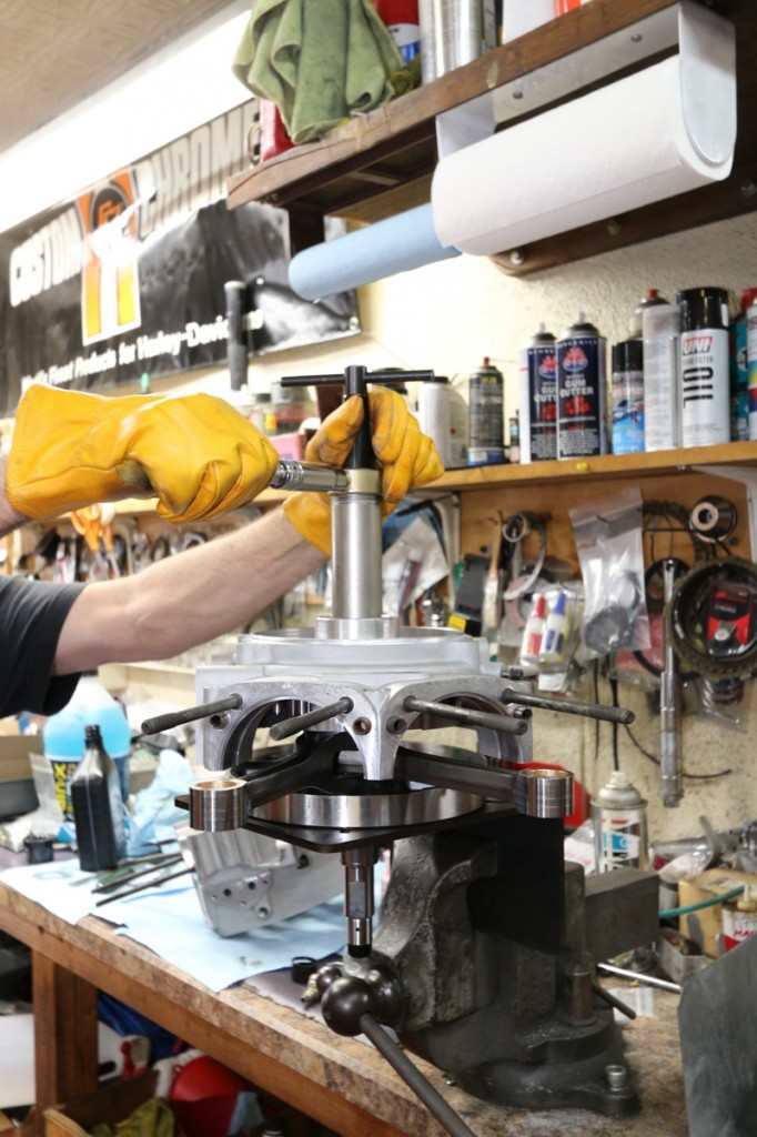 The JIMS Sprocket Shaft Tool is used to install the outer Timken bearing