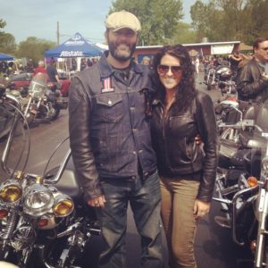 Brad Shipston, winner of the "Follow Your Dream" contest put on by Metzeler and Indian Larry Motorcycles